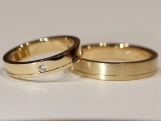 広島県福山市の萩原様ご夫妻のK18結婚指輪